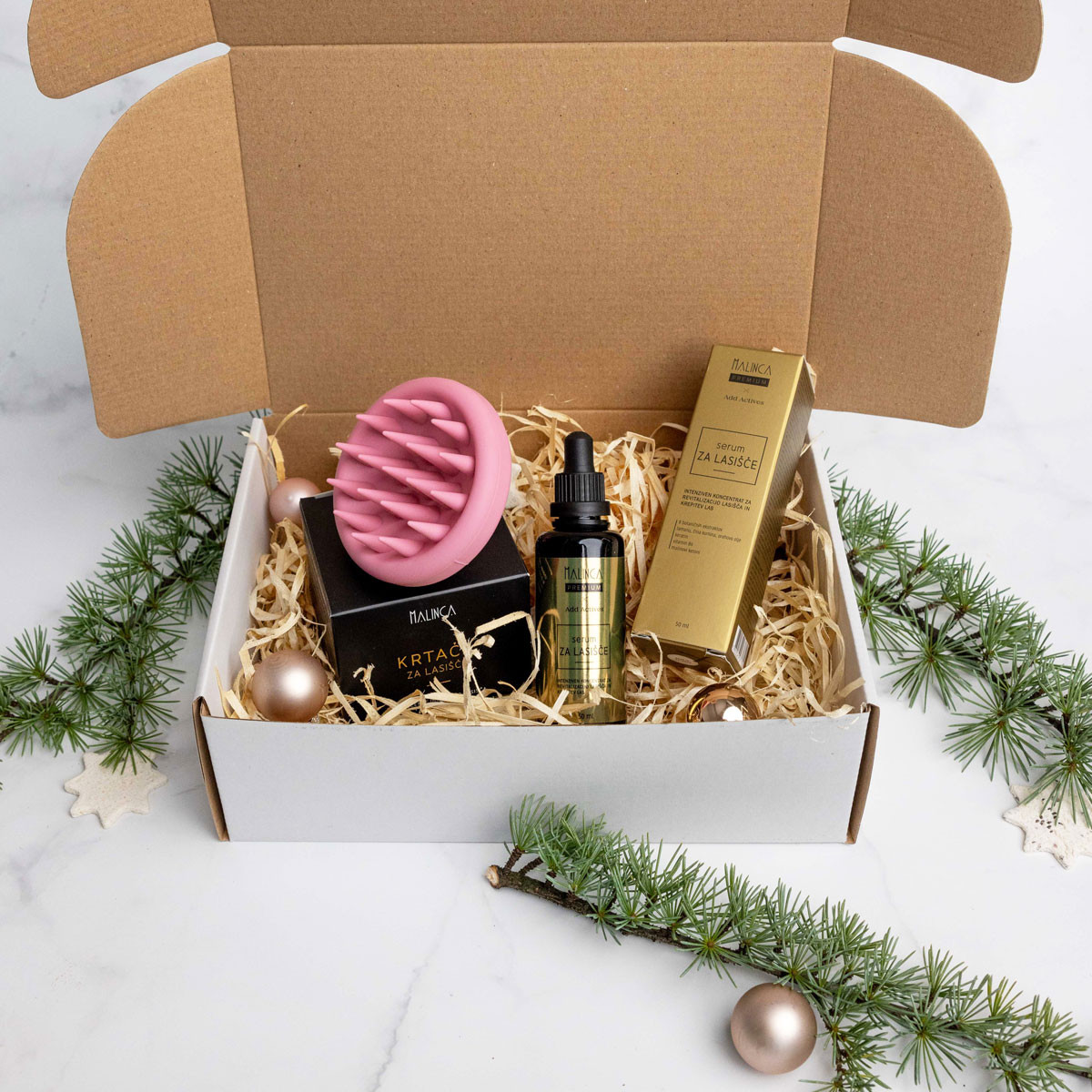 Paket serum i četka za vlasište