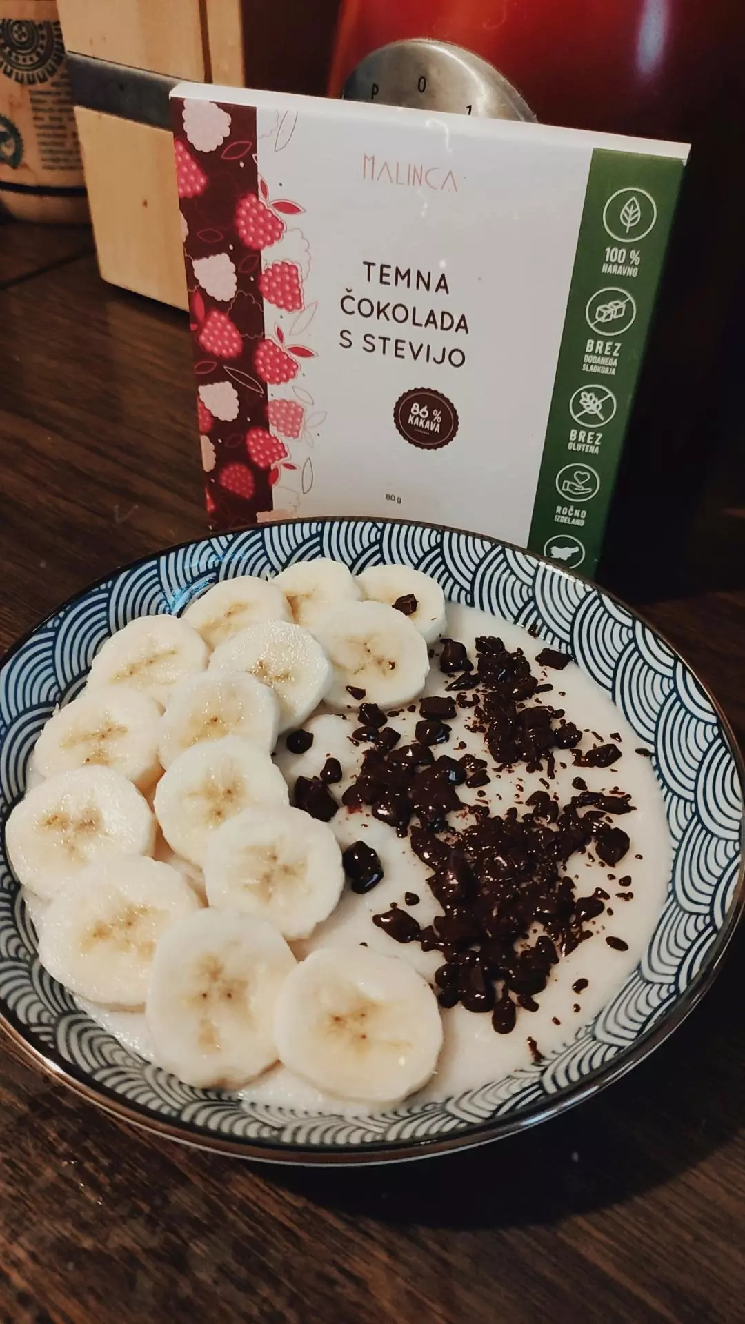 Griz s bananom i tamnom čokoladom